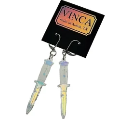A Knife Less Ordinary Iridescent Hook Earrings