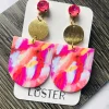 Abstract Painting Unique Statement Earrings