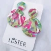 Acetate Round Drop Earrings