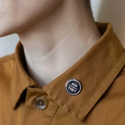 Anthracite Enamel Pronoun Pin: She/They