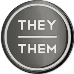 Anthracite Enamel Pronoun Pin: They/Them