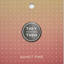 Anthracite Enamel Pronoun Pin: They/Them