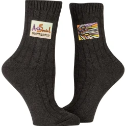 Antisocial Butterfly Tag Socks