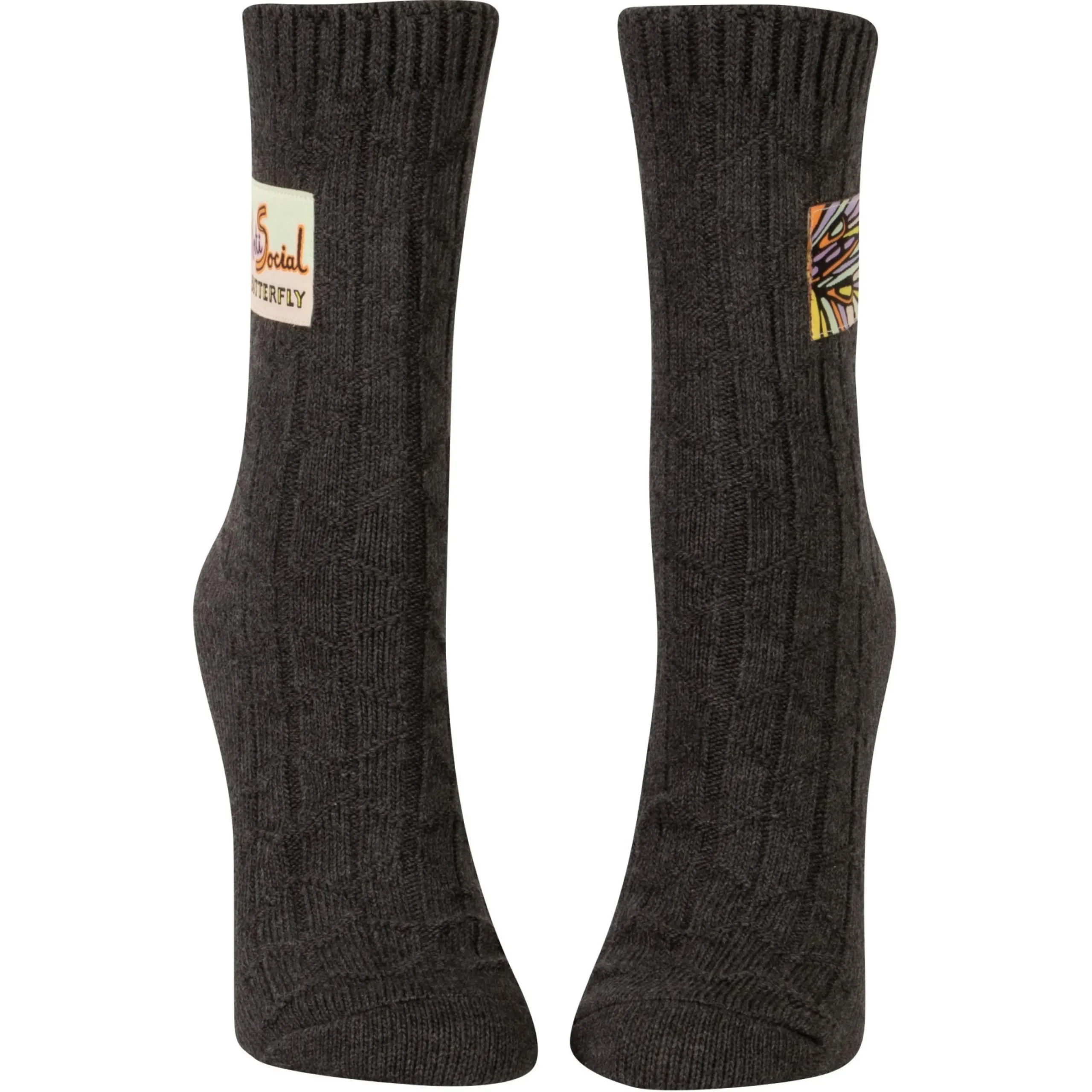 Antisocial Butterfly Tag Socks