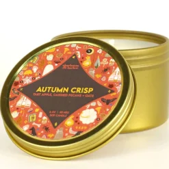 Autumn Crisp Soy Wax Candle Travel Tin
