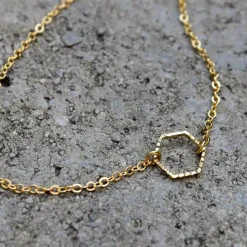 Bevelled Hexagon Necklace