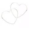 Big Heart Hoop Earrings Sterling Silver