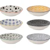 Bits & Dots Pinch Bowl Set Of 6
