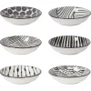 Black & White Bits And Dots Pinch Bowls