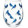 Blue Jay Stemless Wine Glass