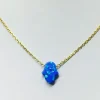 Blue Opal Hamsa Necklace