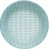 Blue Red Dash Stamped Bowl 8 Inch