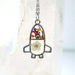 Botanical Rocket Ship Necklace