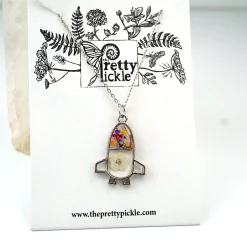 Botanical Rocket Ship Necklace