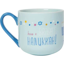Bright Hanukkah Mug And Dishtowel Set