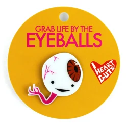 Brown Eyeball Lapel Pin