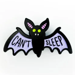 Can'T Sleep Bat Enamel Pin