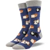 Cat Loaf Socks Denim Heather
