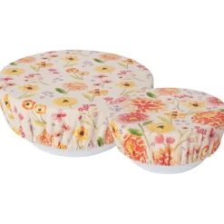 Cottage Floral Bowl Covers Set Of 2