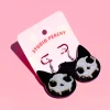 Cursed Kitty Black Cat Earrings