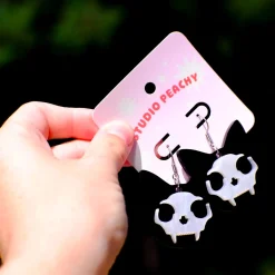 Cursed Kitty Black Cat Earrings