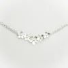 Curve Of Flowers Necklace Brushed Sterling Silver