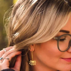 Dandelion Fluff Earrings Gold