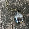 Dandelion Seed Necklace Gunmetal