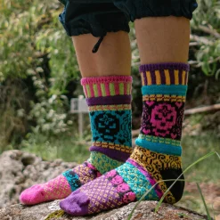 Day Of The Dead Mismatched Crew Socks