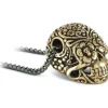 Day Of The Dead Skull Large Bronze Necklace