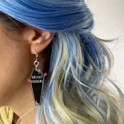 Dead Inside Open Casket Earrings