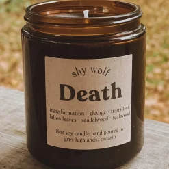 Death Black Wax Tarot Candle