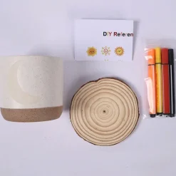 Diy Sun & Moon Planter Pot With Saucer