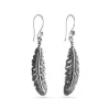 Feather Earrings Silver