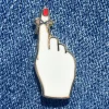 Finger String Don'T Forget Enamel Pin