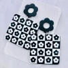 Flower Checkerboard Square Drops