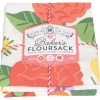 Flowers Of The Month Baker's Floursack Dishtowels Set Of 3