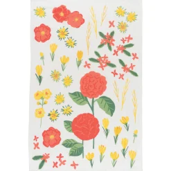 Flowers Of The Month Baker's Floursack Dishtowels Set Of 3