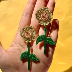 From The Garden Sunflower Earrings