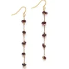 Gemstone Chips Earrings - Garnet