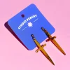Golden Sword Long Dangle Earrings