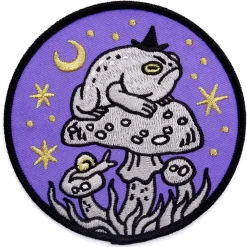 Grumpy Toad Witch Embroidered Patch