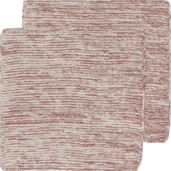 Heirloom Wine Knitted Dishcloths Set Of 2