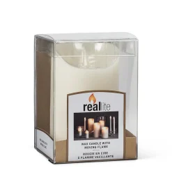 Ivory Reallite Candle Small 3 X 5 Inch