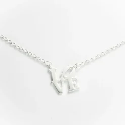 Love Necklace Brushed Sterling Silver