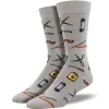 Men's Barber Shop Bamboo Socks Grey Heather