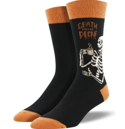Men's Death Before Decaf Socks Black
