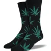 Men's Pot Leaves Socks Black