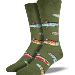 Men's Trout Socks Parrot Green