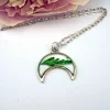 Moon Fern Necklace Silver Plated